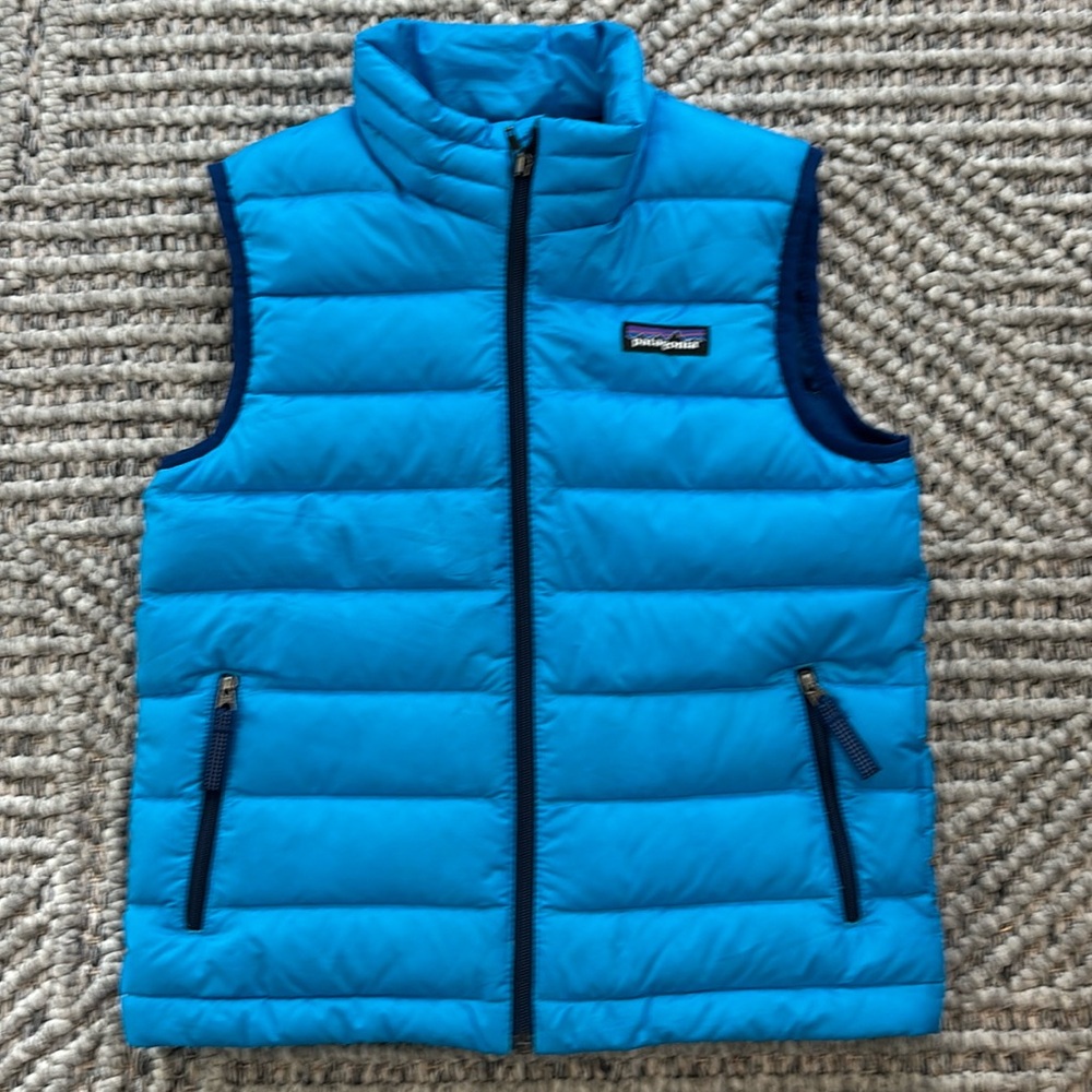 Patagonia Boys Blue Down Vest